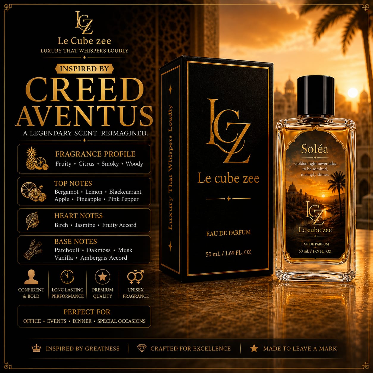 Le Cube Zee Soléa — Inspired by Creed Aventus